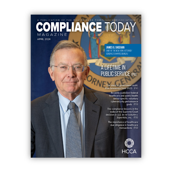 April 2024 Compliance Today magazine is now available!